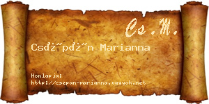 Csépán Marianna névjegykártya