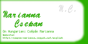 marianna csepan business card